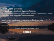 Tablet Screenshot of cedricblondeau.com